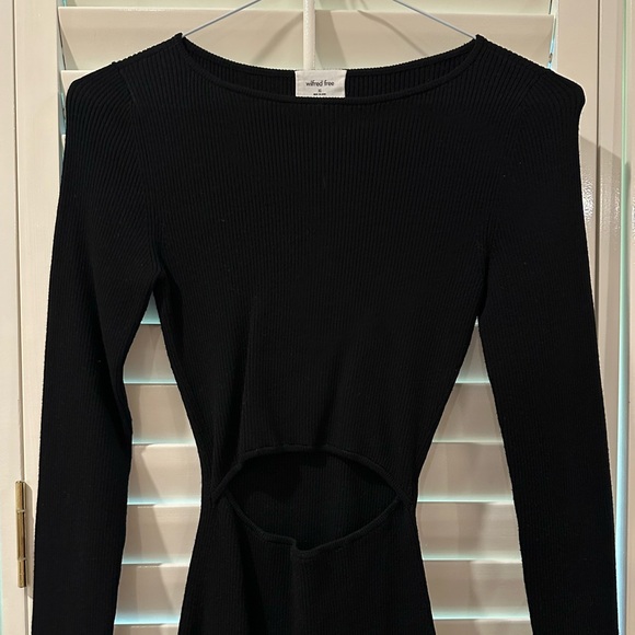 Aritzia Wilfred Cutout Knit Longsleeve Mini Dress - Picture 8 of 13